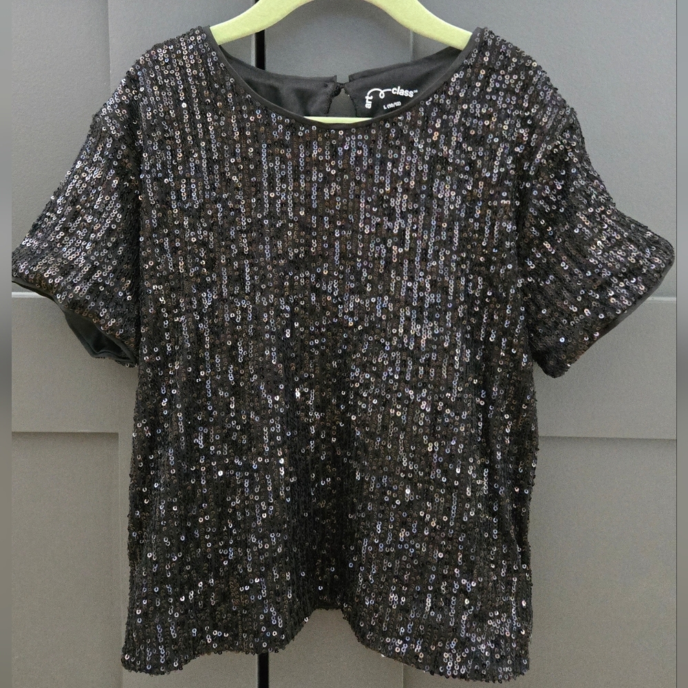 art class Kids' Black Sequin Tee